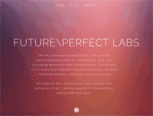 Tablet Screenshot of futureperfectlabs.com